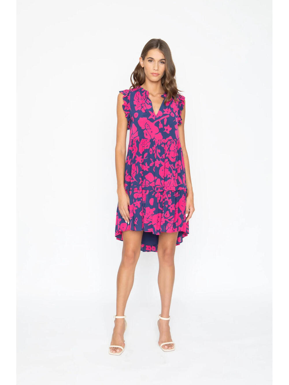 CABALLERO Floral Pink midi dress Size Small